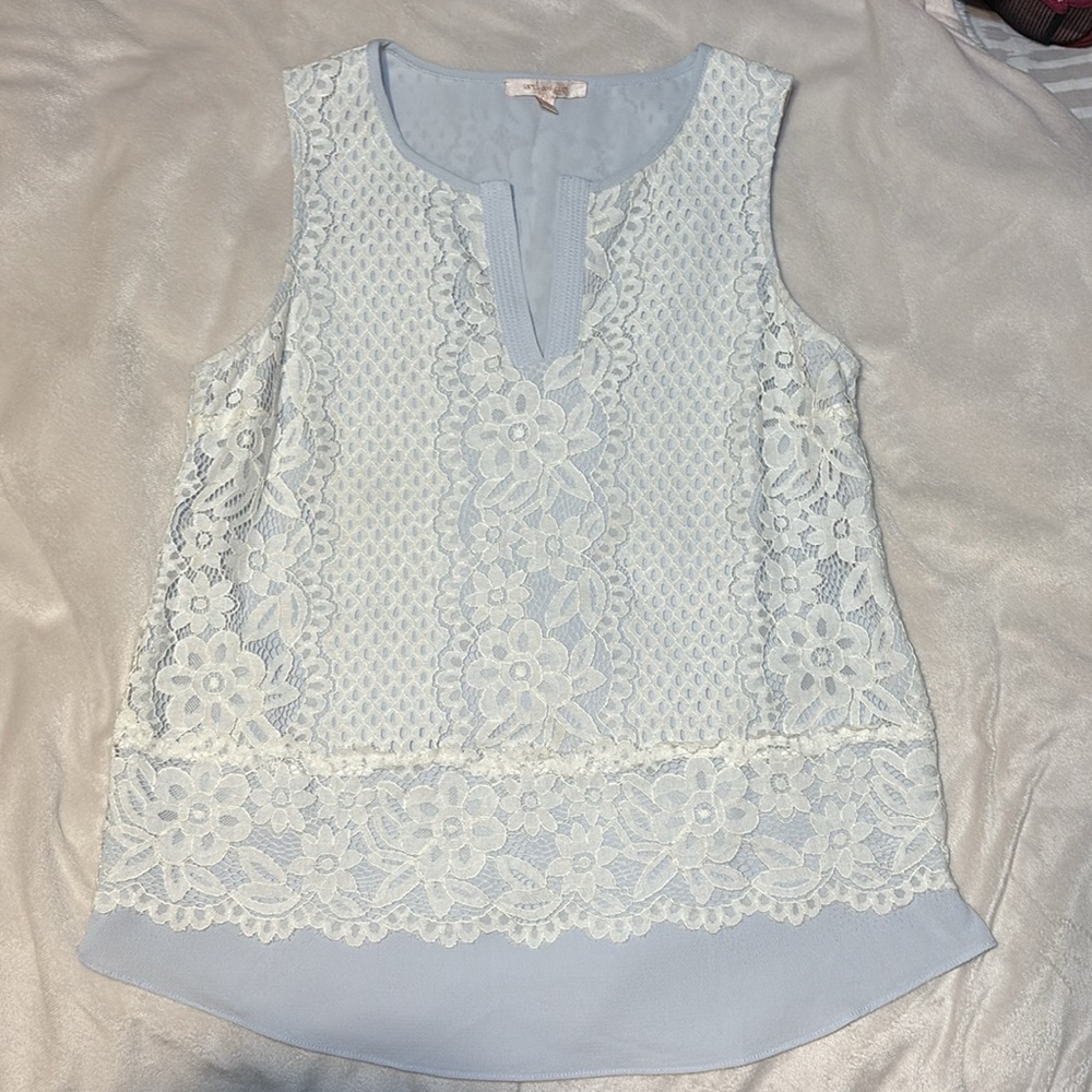 Skies are Blue Danty Lace Top - Size Small